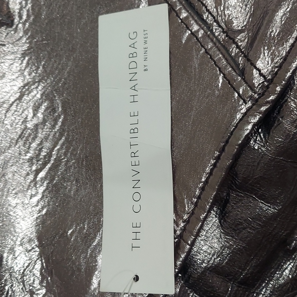 NINE WEST Metallic Convertible Handbag - Picture 8 of 9
